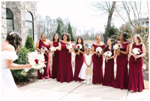 a beautiful bride and groom on their wedding day at their Wedding Venue in Rock Hill, SC. 