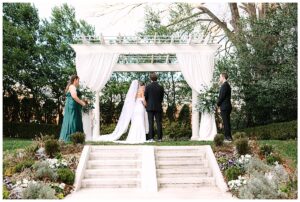 bride and groom standing at altar on their wedding day in Charlotte, NC