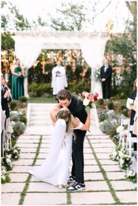 bride and groom standing at altar on their wedding day in Charlotte, NC