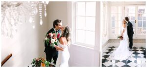 bride and groom standing at altar on their wedding day in Charlotte, NC