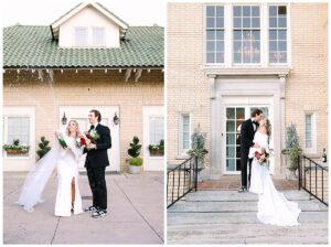 bride and groom standing at altar on their wedding day in Charlotte, NC