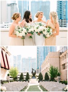 couple gets married in the city of Charlotte, NC at the a modern venue